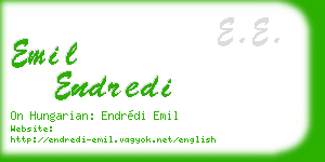 emil endredi business card